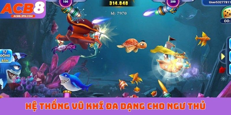 Hệ thống vũ khí đa dạng cho ngư thủ
