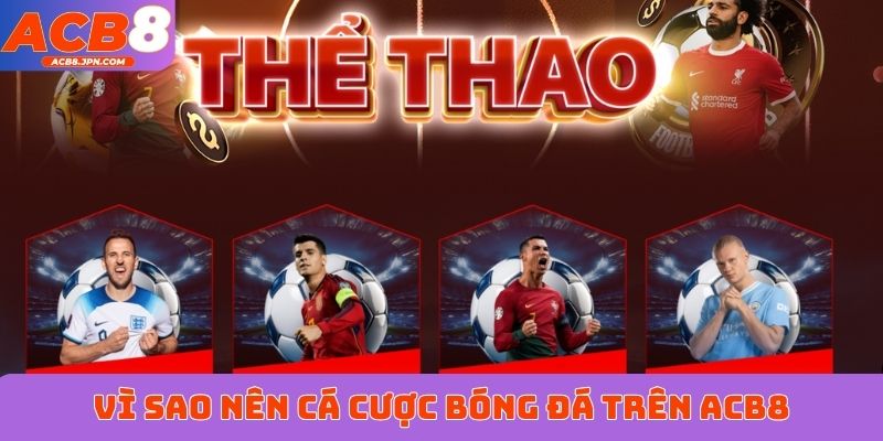 Vì sao nên cá cược bóng đá trên ACB8