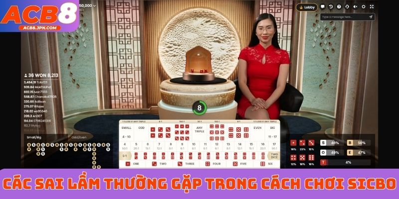 Các sai lầm thường gặp trong cách chơi Sicbo